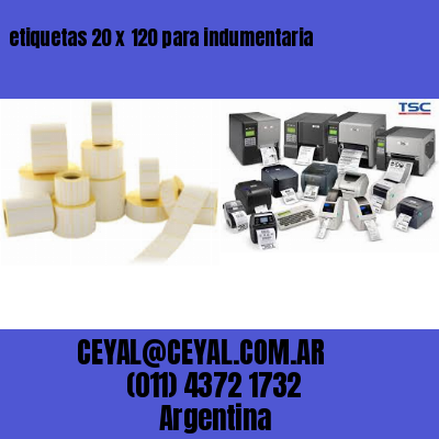 etiquetas 20 x 120 para indumentaria