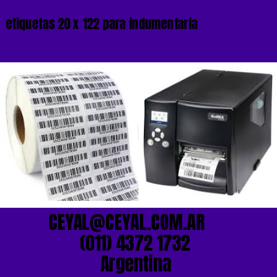 etiquetas 20 x 122 para indumentaria
