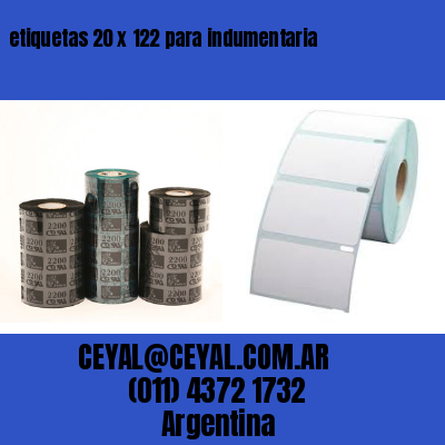 etiquetas 20 x 122 para indumentaria
