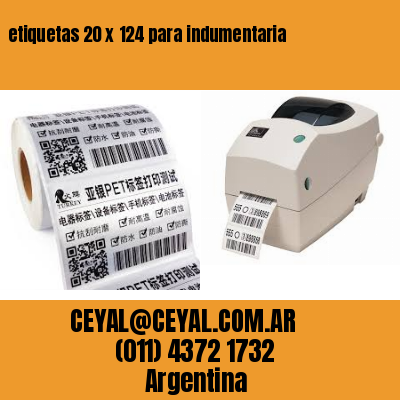 etiquetas 20 x 124 para indumentaria