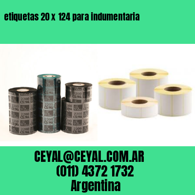 etiquetas 20 x 124 para indumentaria