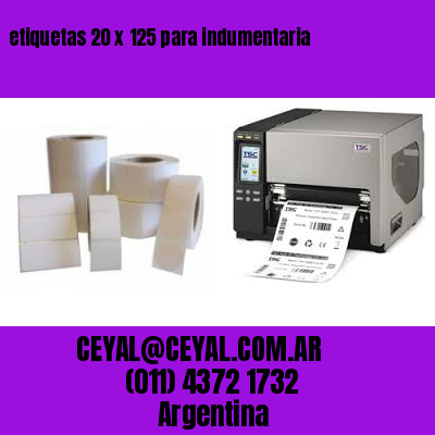 etiquetas 20 x 125 para indumentaria