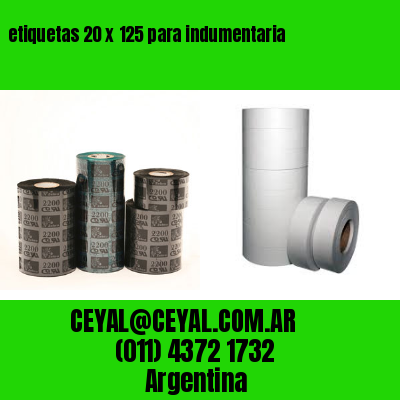 etiquetas 20 x 125 para indumentaria