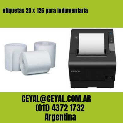 etiquetas 20 x 126 para indumentaria
