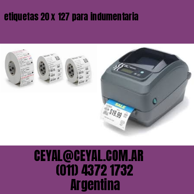 etiquetas 20 x 127 para indumentaria