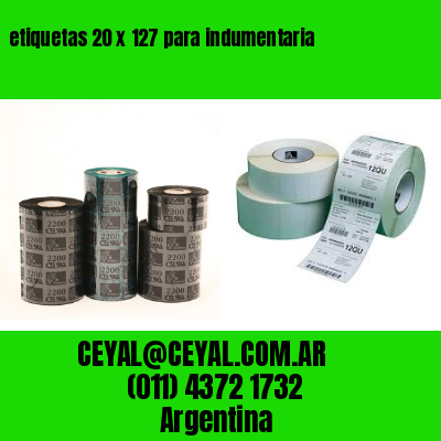 etiquetas 20 x 127 para indumentaria