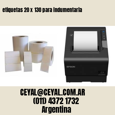 etiquetas 20 x 130 para indumentaria