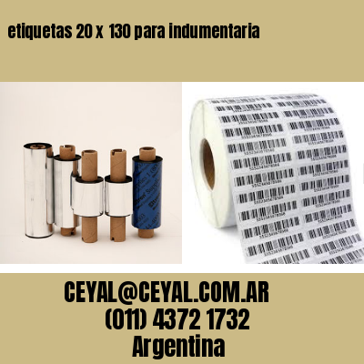 etiquetas 20 x 130 para indumentaria