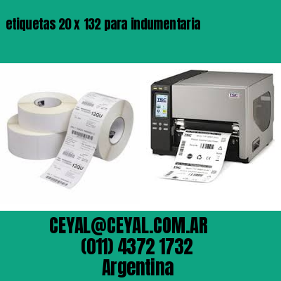 etiquetas 20 x 132 para indumentaria