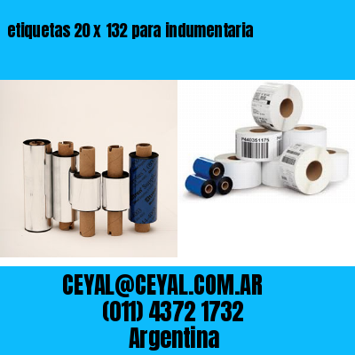 etiquetas 20 x 132 para indumentaria