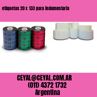 etiquetas 20 x 133 para indumentaria