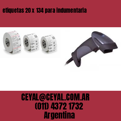 etiquetas 20 x 134 para indumentaria