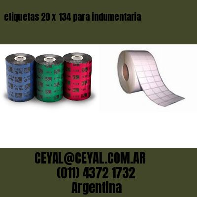 etiquetas 20 x 134 para indumentaria