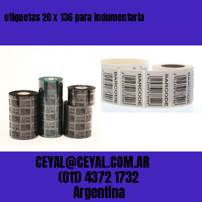 etiquetas 20 x 136 para indumentaria