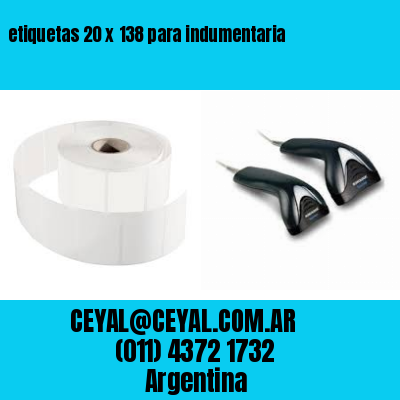 etiquetas 20 x 138 para indumentaria