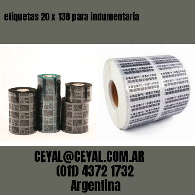 etiquetas 20 x 138 para indumentaria
