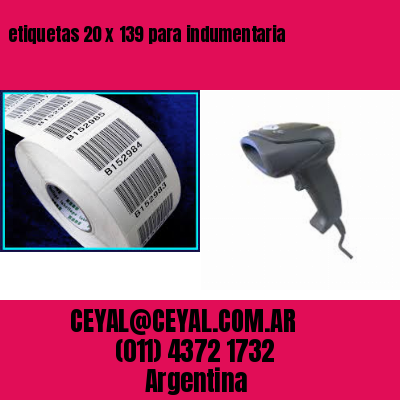 etiquetas 20 x 139 para indumentaria