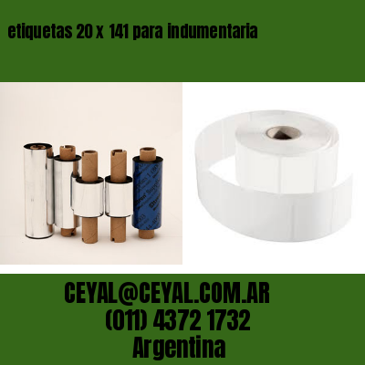 etiquetas 20 x 141 para indumentaria