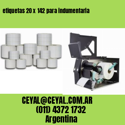 etiquetas 20 x 142 para indumentaria