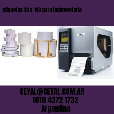 etiquetas 20 x 143 para indumentaria