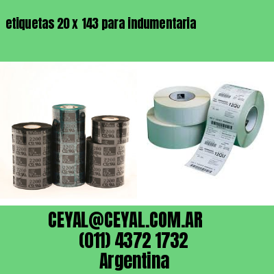 etiquetas 20 x 143 para indumentaria