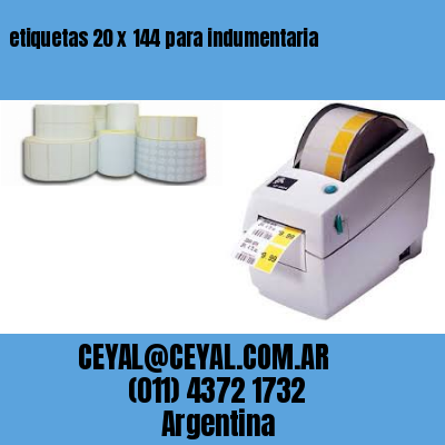 etiquetas 20 x 144 para indumentaria