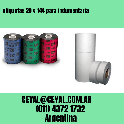 etiquetas 20 x 144 para indumentaria