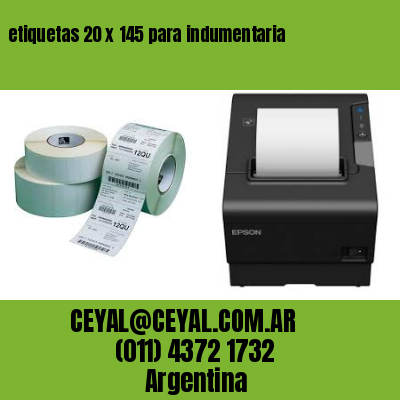 etiquetas 20 x 145 para indumentaria