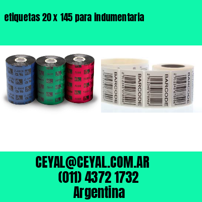 etiquetas 20 x 145 para indumentaria