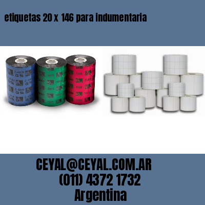 etiquetas 20 x 146 para indumentaria