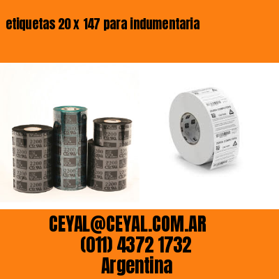 etiquetas 20 x 147 para indumentaria