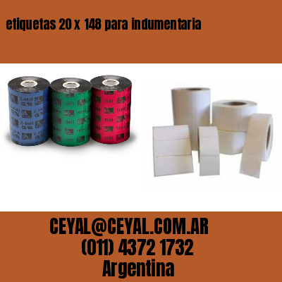 etiquetas 20 x 148 para indumentaria