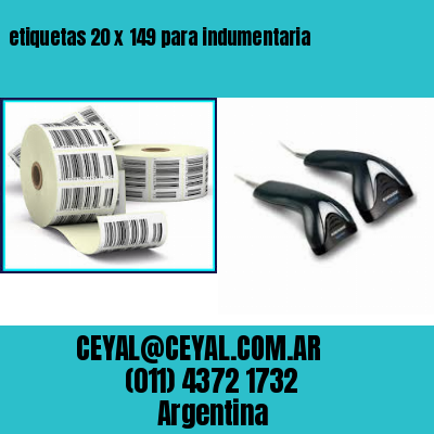etiquetas 20 x 149 para indumentaria
