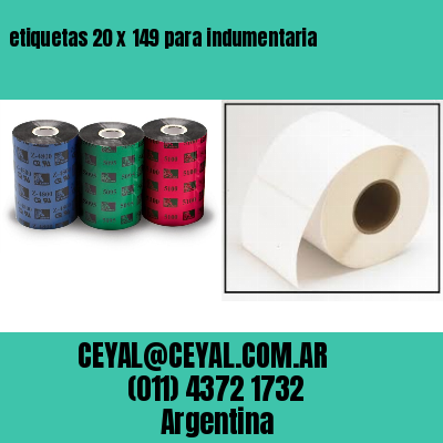 etiquetas 20 x 149 para indumentaria