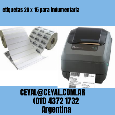 etiquetas 20 x 15 para indumentaria