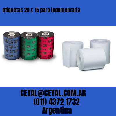 etiquetas 20 x 15 para indumentaria