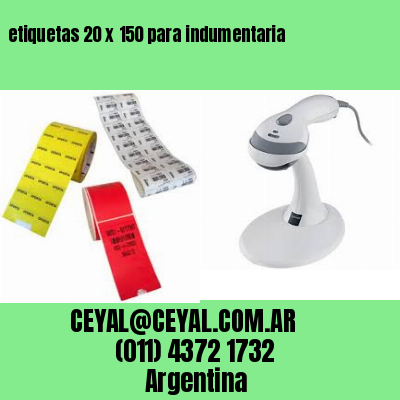 etiquetas 20 x 150 para indumentaria