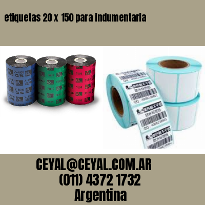 etiquetas 20 x 150 para indumentaria