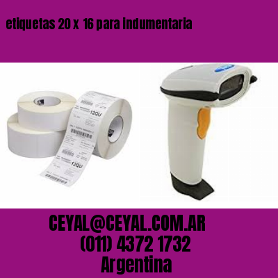 etiquetas 20 x 16 para indumentaria