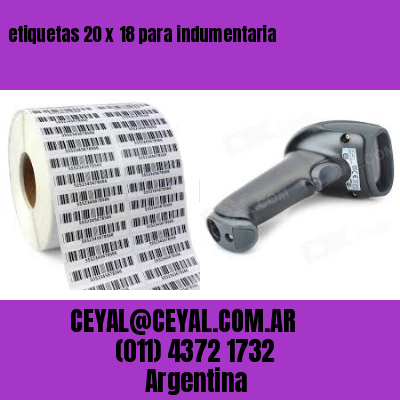 etiquetas 20 x 18 para indumentaria