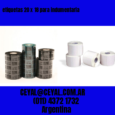 etiquetas 20 x 18 para indumentaria