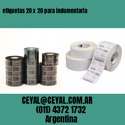 etiquetas 20 x 20 para indumentaria