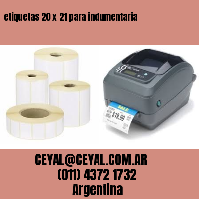 etiquetas 20 x 21 para indumentaria