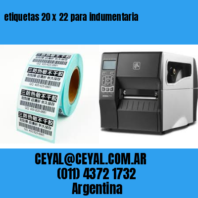 etiquetas 20 x 22 para indumentaria