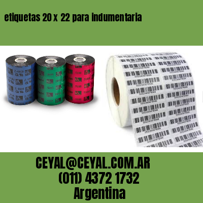 etiquetas 20 x 22 para indumentaria