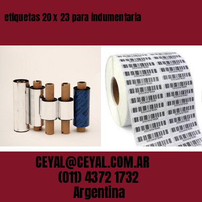 etiquetas 20 x 23 para indumentaria