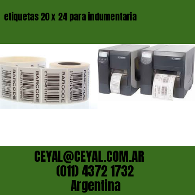etiquetas 20 x 24 para indumentaria