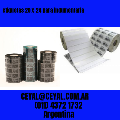 etiquetas 20 x 24 para indumentaria