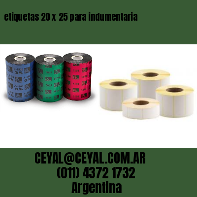 etiquetas 20 x 25 para indumentaria