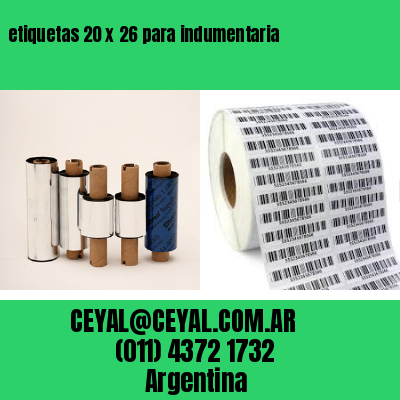 etiquetas 20 x 26 para indumentaria